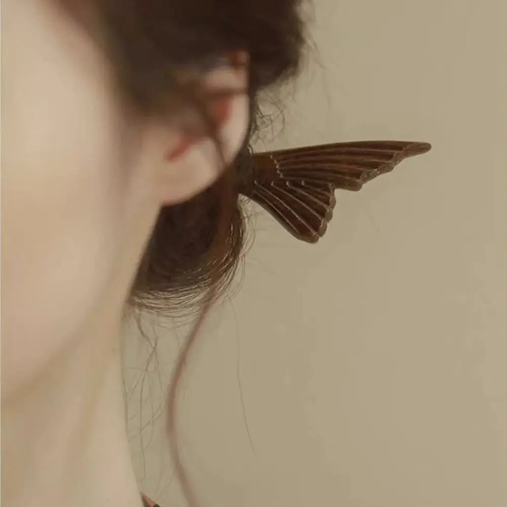 

Exquisite Wood Wooden Hair Stick Cat Butterfly Chinese Style Hairpin Rabbit Hair Sticks for Buns Hanfu Headwear Women