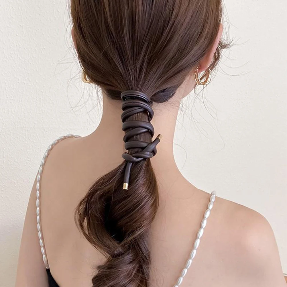 

2pcs Ponytail Bands Multi-Functional Hair Ties Decorative Holders Braiding Wrap Bands French Style Hairband Non-Slip