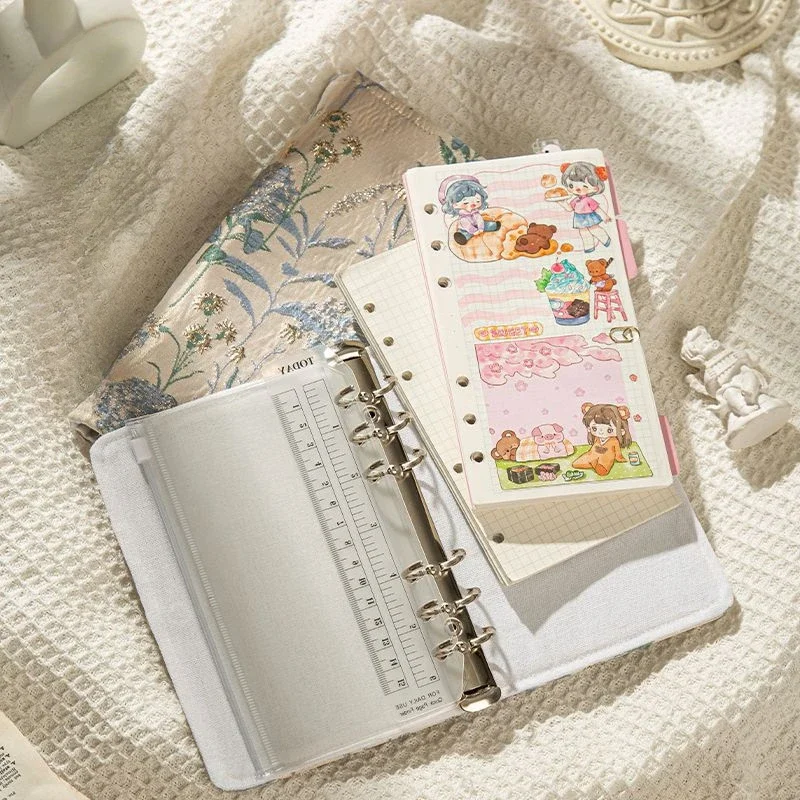 Student Diary Loose Page Handheld Book Literary A5A6 Diary Handheld Book Cute Notes Detachable Notebook Office Accessories