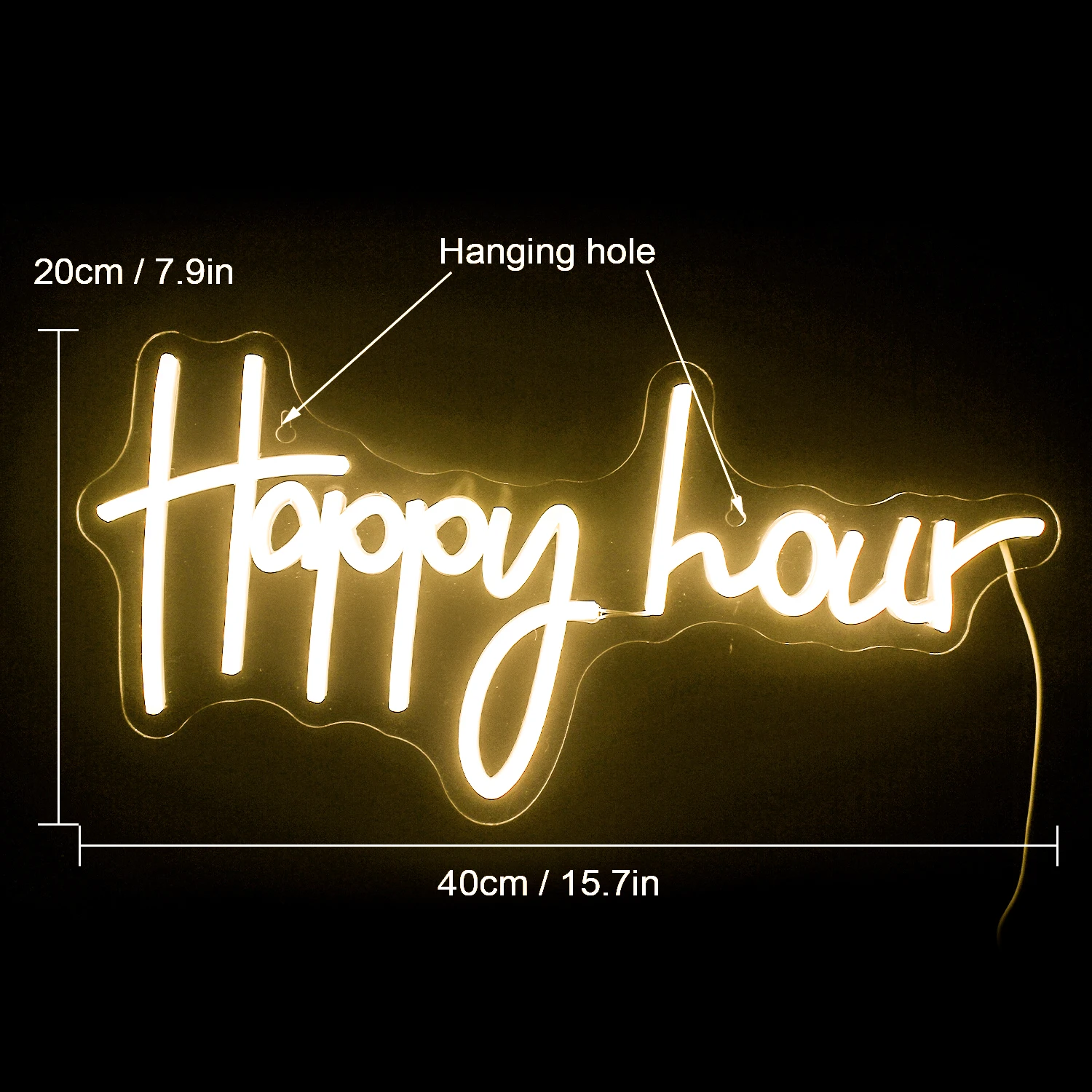 Happy Hour Office Studio Club camera dei bambini sala giochi casa festa di compleanno Bar Wall Personality ART Decoration Lamps Gift