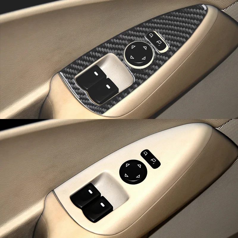 

For Chevrolet 05-07 Corvette C6 Interior Modified Carbon Fiber Lifting Window Button Decorative Stickers