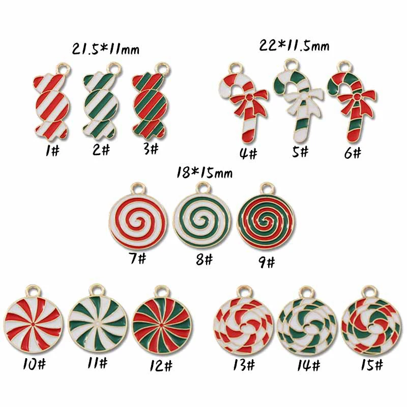 Xiyawang 10Pcs Kerstboom Decoratie Kerst Candy Cane Lollipops Rood En Wit Snoep Hangers Home Decor Nieuwjaar Navidad