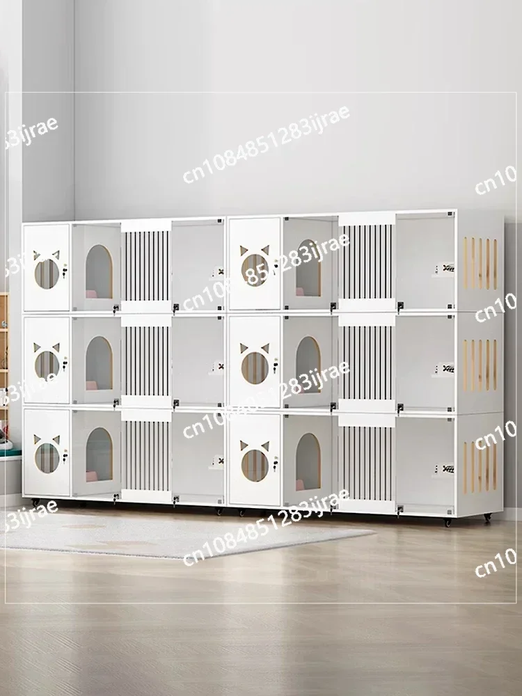 Villa Large Space House Cage Domestic Breeding Cage Indoor  Cage Toilet Integrated Nest Cat House