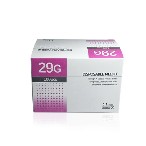 Imagen 2 del producto 100 Uds aguja desechable 27G 13MM 25MM 25G 29G 13MM herramienta de mano de aguja pequeña indolora