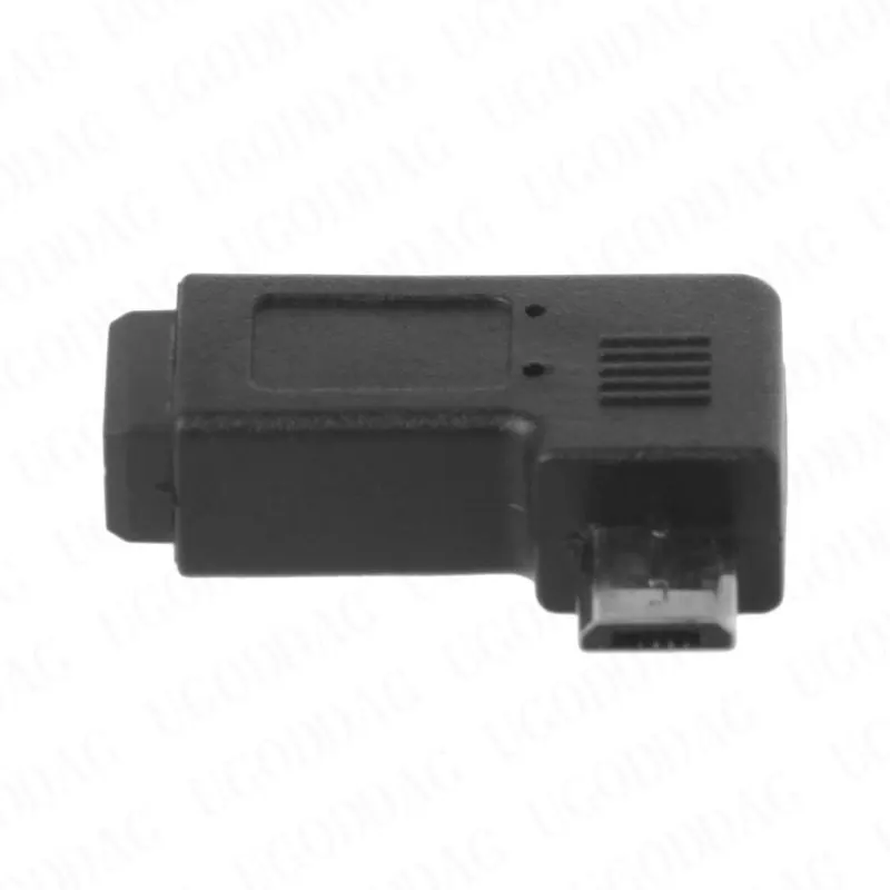 90° Left Right Angled Mini USB 5Pin Female To Micro USB Male Data Sync Adapter