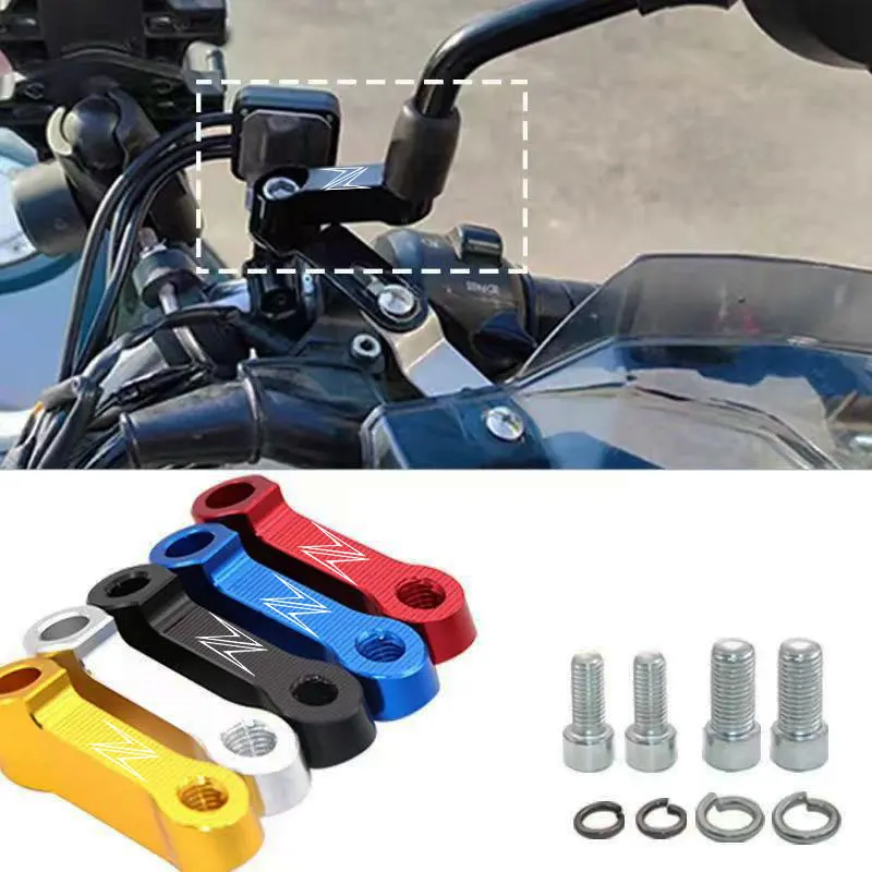 For Kawasaki Z900 Z650 Z750 Z400 Z800 Z1000 Ninja 400 650 300 ZX6R ZX10R Motorcycle Mirrors Riser Extension Bracket Accessories