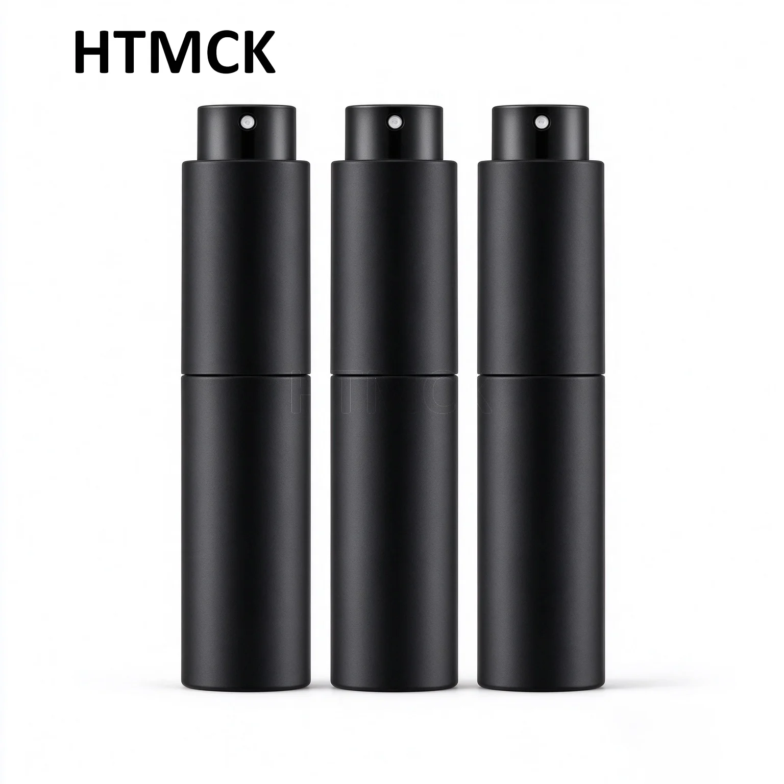 HTMCK 10ml Travel Perfume Sprayer, Refillable Cologne Container, Empty Dispenser Spray Bottle for Mini Sprayer Size (Black)