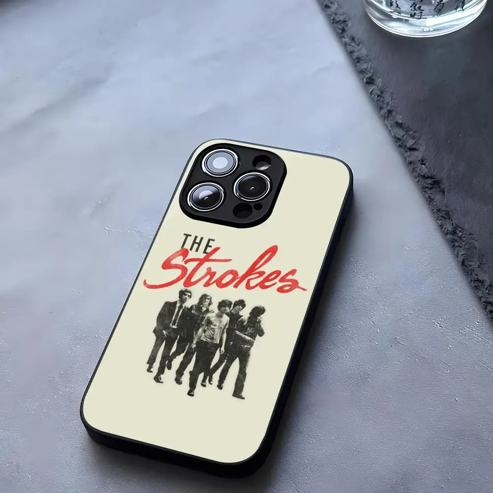 Rock Band The Strokes Phone Case Tempered Glass For iPhone 13 14 12 15 11 Pro XS Max Plus Mini X XR 8 7 6s SE2020 Coque