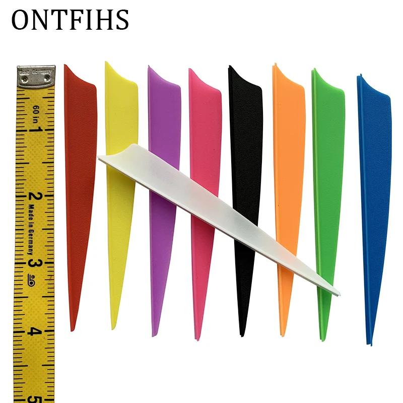 36Pcs/Lot 4 inch Archery DIY Fletching Arrow Vanes TPU Feather Hunting Arrow  Accessories Shield Cut Shape