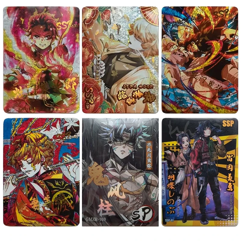 

Anime Demon Slayer Agatsuma Zenitsu Kamado Tanjirou Shinazugawa Sanemi Collectible Cards Christmas Birthday Gifts Children's Toy