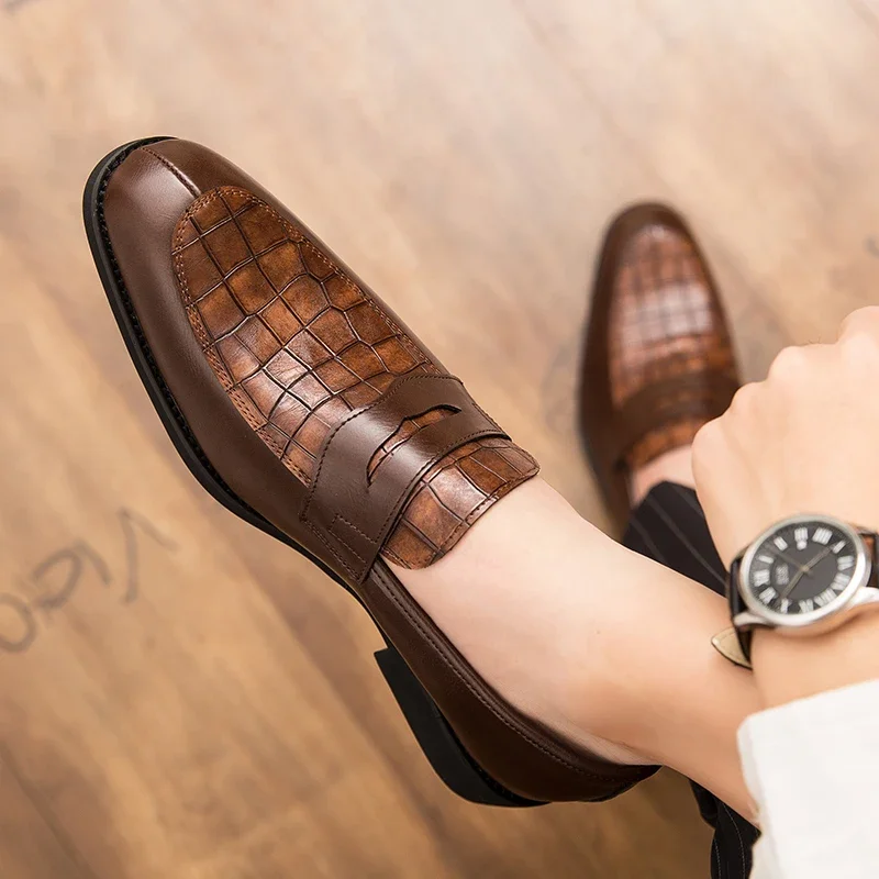 Spring High Quality Male Leather Men's Casual Shoes Brand Driving Shoes Male Comfortable Low-heel Loafers Men All-match Moccasin