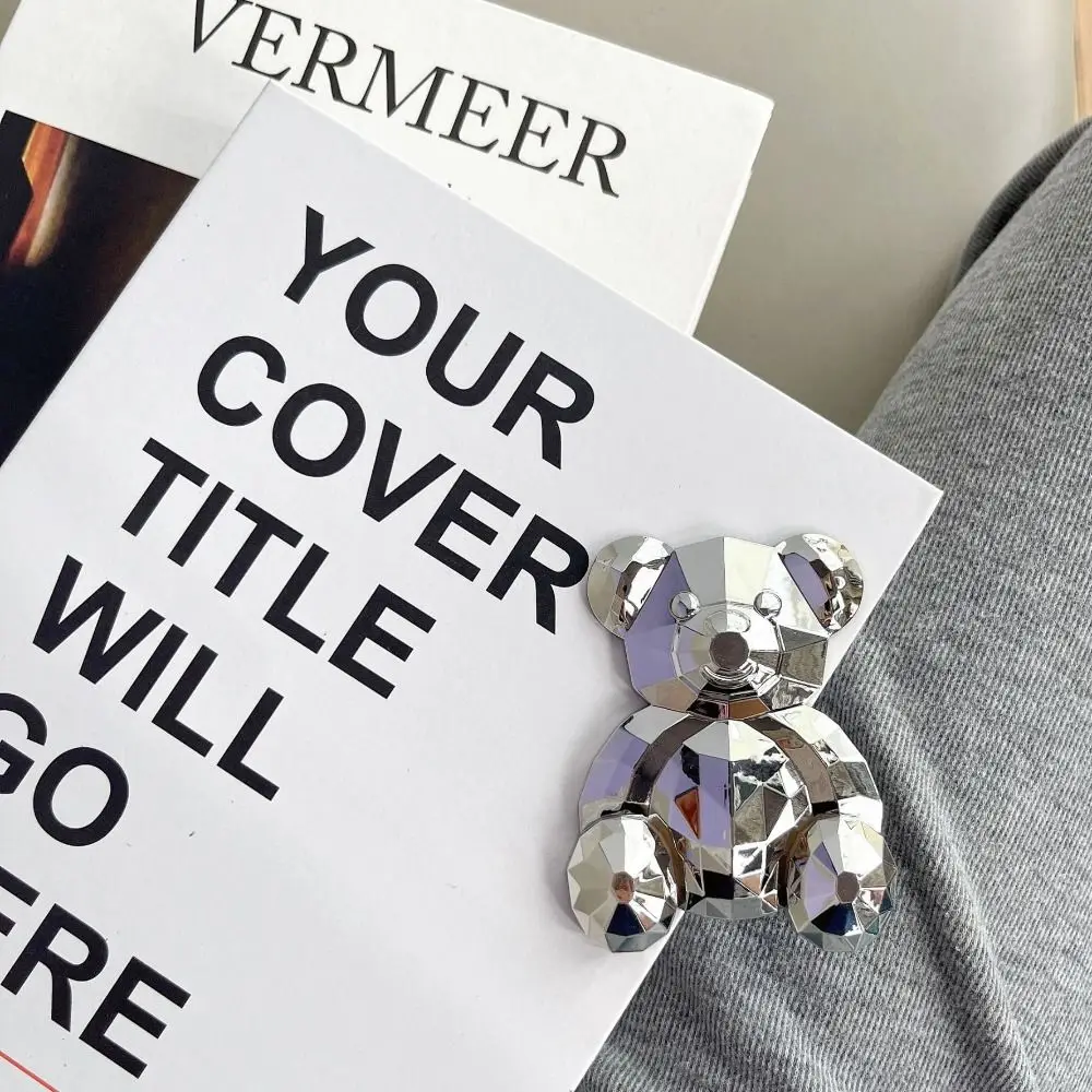 Creative Cute Crystal Bear Phone Holder Portable Back Sticker Bracket PC Support Frame Universal Phone Support Kickstand