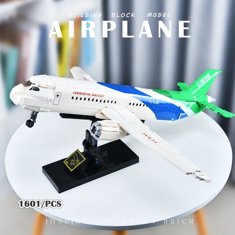 Ideas Series City Passenger Plane Building Block 787 Dreamliner Airplane Model Bricks Assemble Toys For Boy Birthday Gift Moc