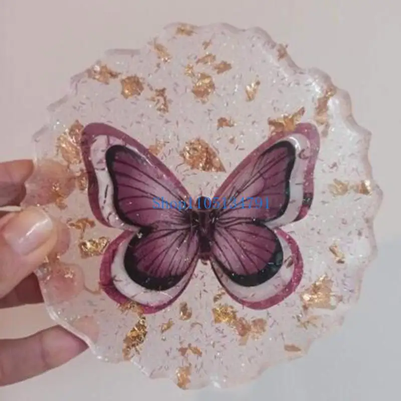 98 كجم 4 في 1 مجموعة قوالب سيليكون ناعمة غير منتظمة من العقيق كوستر كأس حصيرة قالب الراتنج