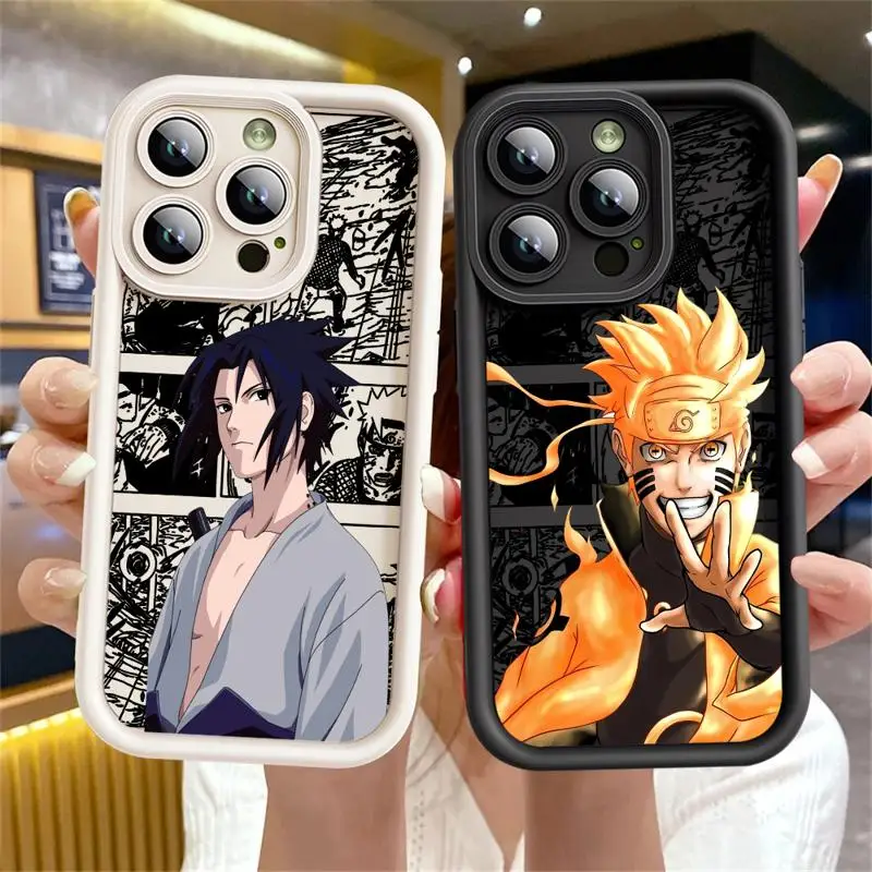 Ainime Narutos Sasuke Phone Case For Apple iPhone 11 15 13 14 Pro Max 12 Silicone 15 Plus 11Pro Soft Cover