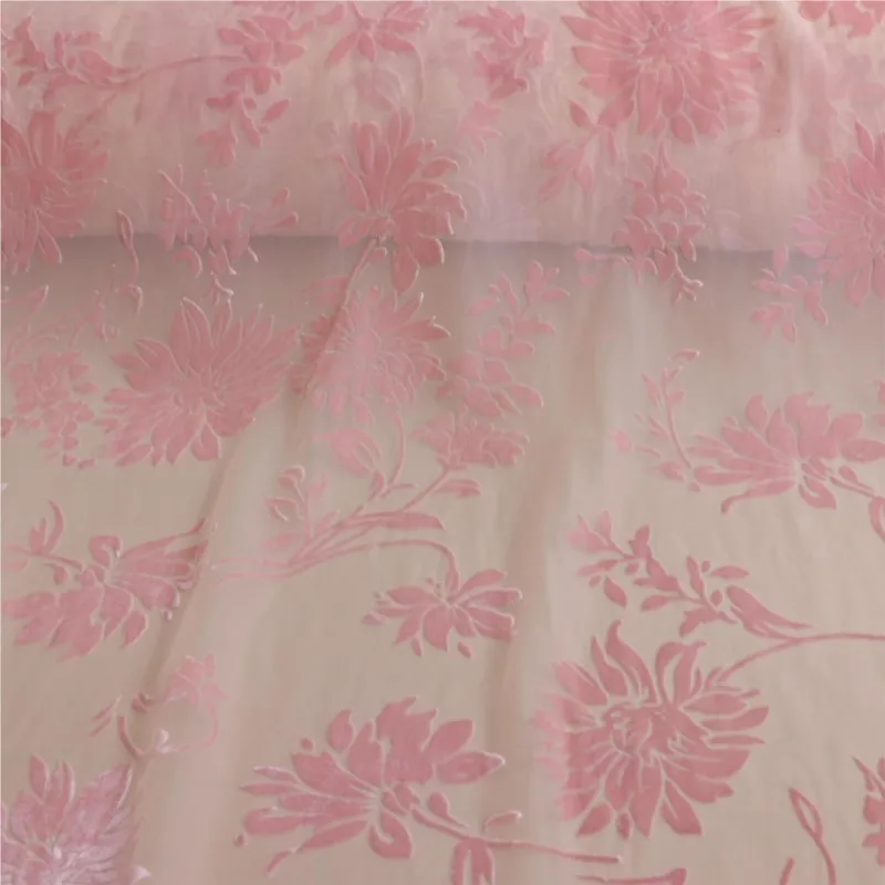

Woven brocade velvet imitation silk rotten flower fabric dress women's textile