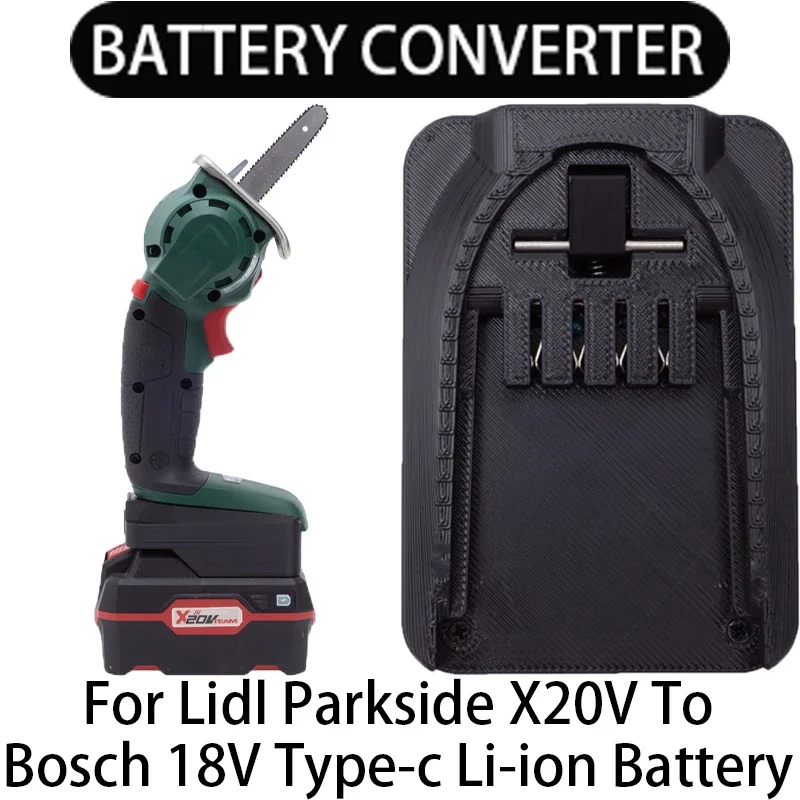 

Battery adapter for Bosch PBA 18V Li-ion tools to convert to Lidl Parkside X20V Li-ion battery adapter power tool accessories