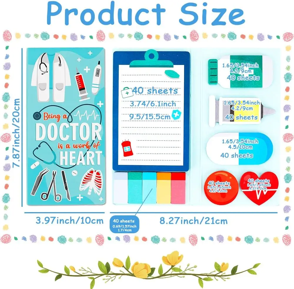 Doctor Gift Post It Note Doctor Sticky Notes Set Medical Assistant 440 Sheets Sticky Notes for Men Women Home School Office Gift