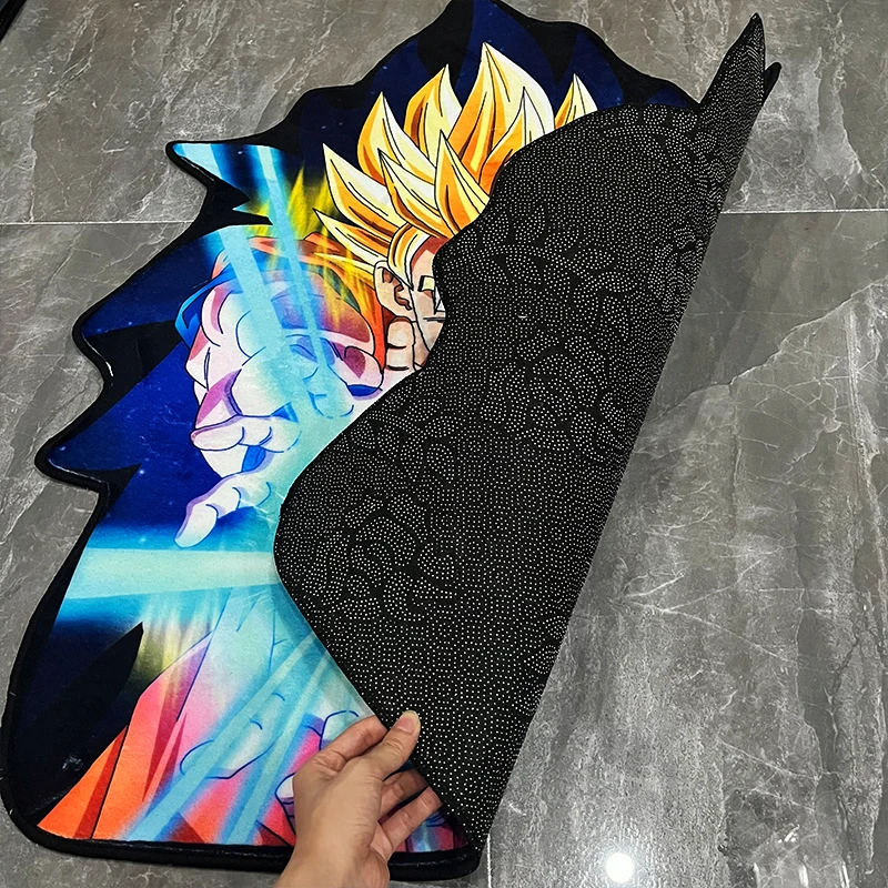 Customize Anime Dragon Ball Goku Super 2 Super 3  Irregular Design Decorative Mat Non-slip Decor Rugs Carpets for Car Livingroom