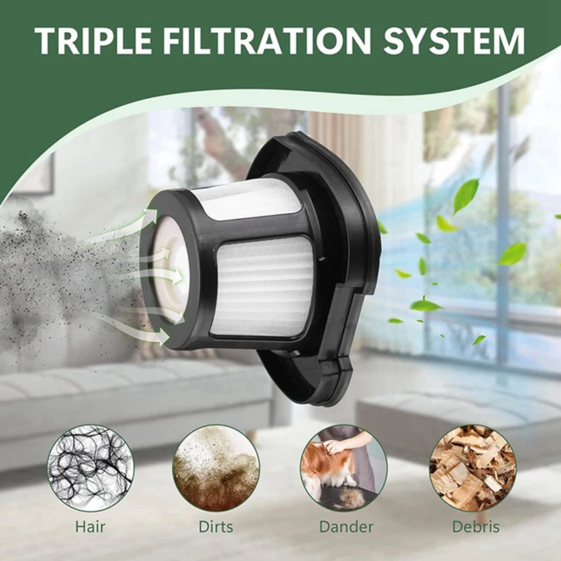 ABUD-เปลี่ยนแผ่นกรอง HEPA สําหรับ Bissell 2284W, 2390, 2389, 2390A เครื่องดูดฝุ่นมือเปรียบเทียบกับชิ้นส่วน 1614212 , 1614203   & 1614204