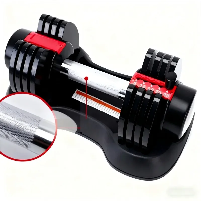Fitness Exercise Equipment Rubber Coated Material Eco-Friendly Transparent Anti-Burst Dumbbell 32kg