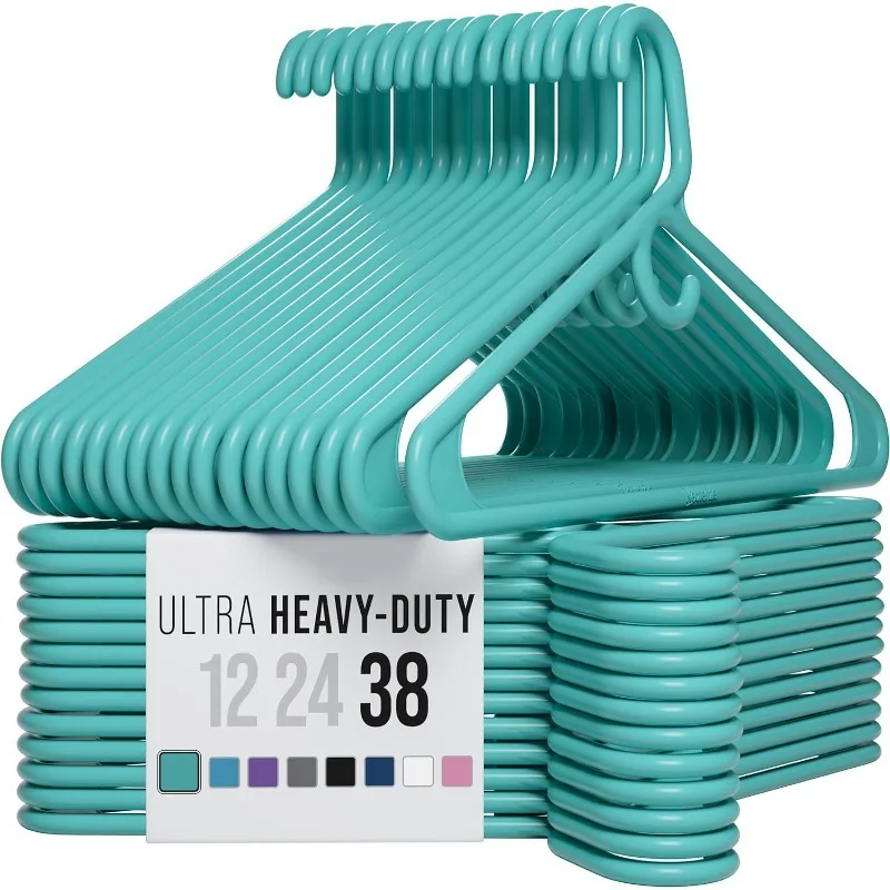 Imagem -02 - Ultra Heavy Duty Cabides de Plástico Durável Brasão Terno e Cabide Pacote de 38 Peças