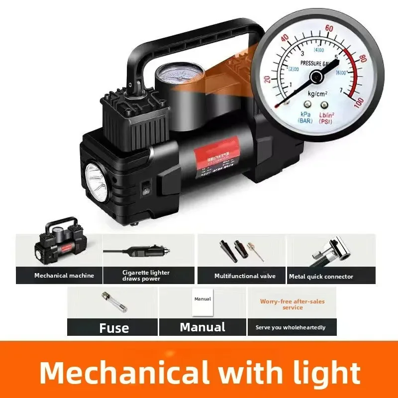 12 В 150PSI сверхмощный двухцилиндровый автомобильный электрический воздушный насос мини-накачиватель шин со светодиодной подсветкой автоматический надувной компрессор nic