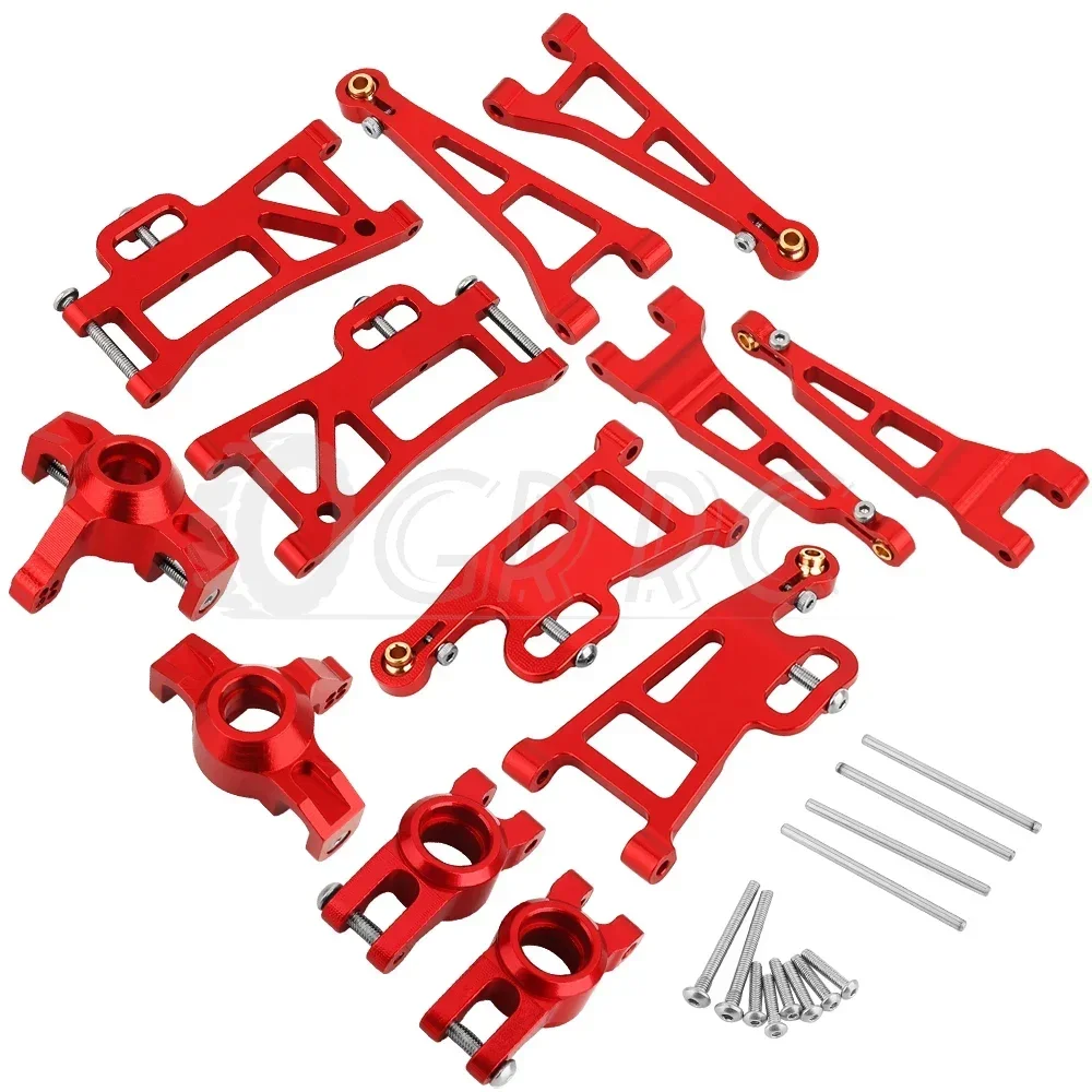 Metal Alloy Assembly Front Rear Swing A Arm Steering Knuckle C Hubs Set For MJX Hyper Go 1/14 14209 14210 RC Car Upgrades Parts