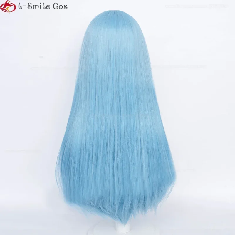 Anime Kasumi Miwa cosplay wig long straight blue Miwa Kasumi wigs heat resistant synthetic hair Halloween cos wig accessory image 4