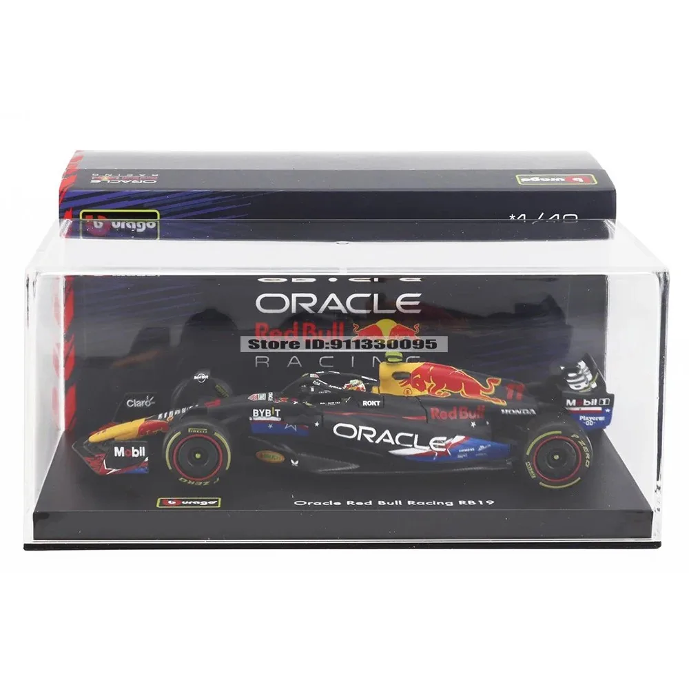 Bburago 1:43 F1 Red Bull 2023 RB19 # 1 Verstappen # 11 Perez Legierungs-Automodell Spielzeug Sammlerstück USA GP Austin Sonderedition Druckguss – Detail 6