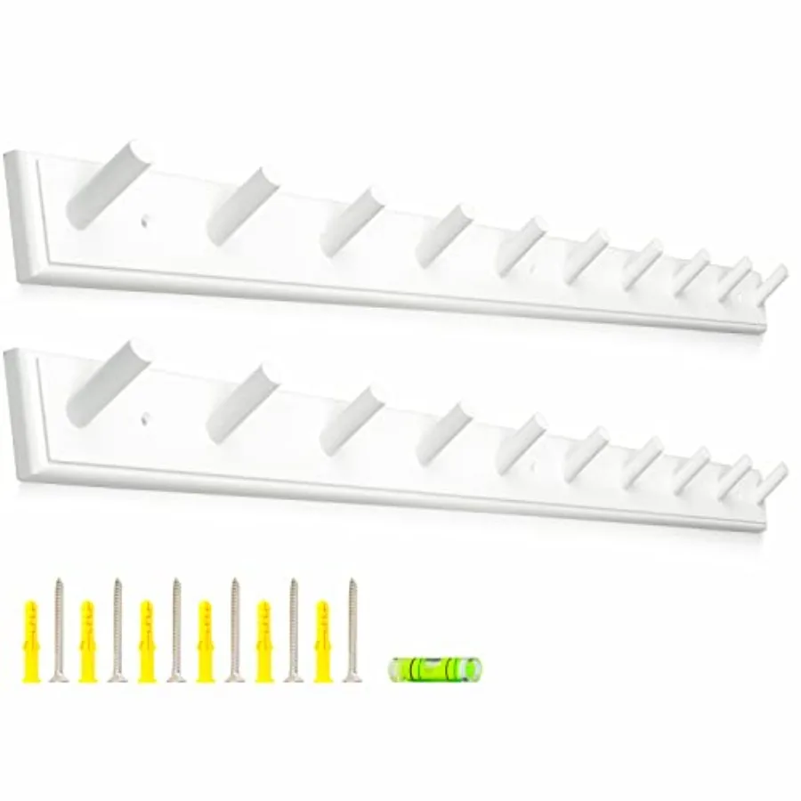 

Настенная вешалка для одежды, 2 шт., 38 дюймов, деревянная, с 10 крючками, для полотенец, шляп, рюкзаков