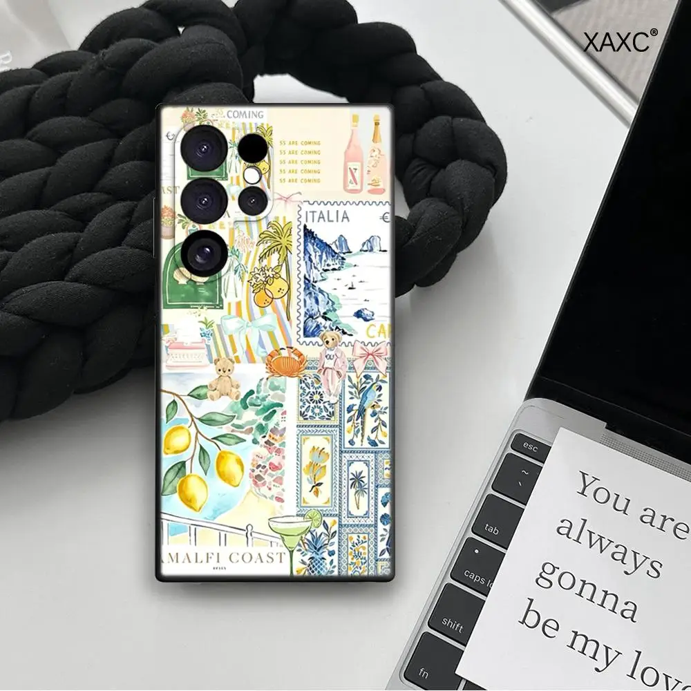 Ocean Creative Coastal Seashell Seaweed Pattern Phone Case For Samsung Galaxy A17 16 A15 4G 5G A14 A13 A57 A37 A27 A26Soft Shell