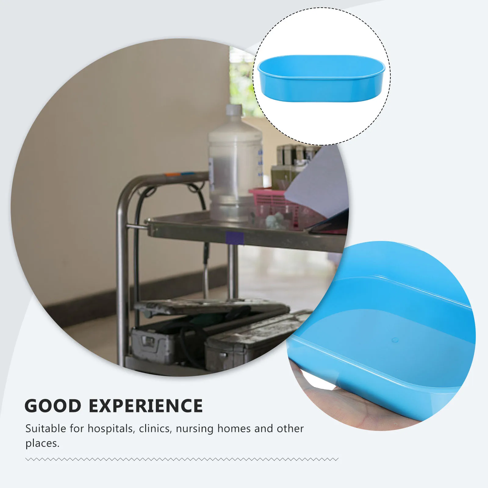 Pill Dispenser Tray 3 Compartment Wear-Resistant Medical Storage Container for Hospital Lab Use Multi-Function