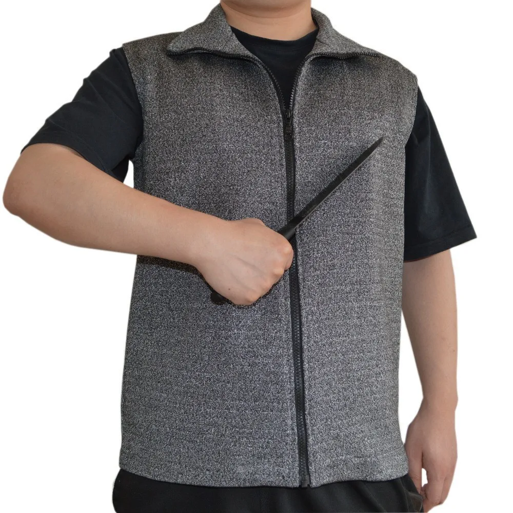 EU EN388 CE Level 5 Anti-Stab Vest, Soft Cut-Resistant & Slash-Proof Tactical Vest, Security Protective Gear for Self-Defense