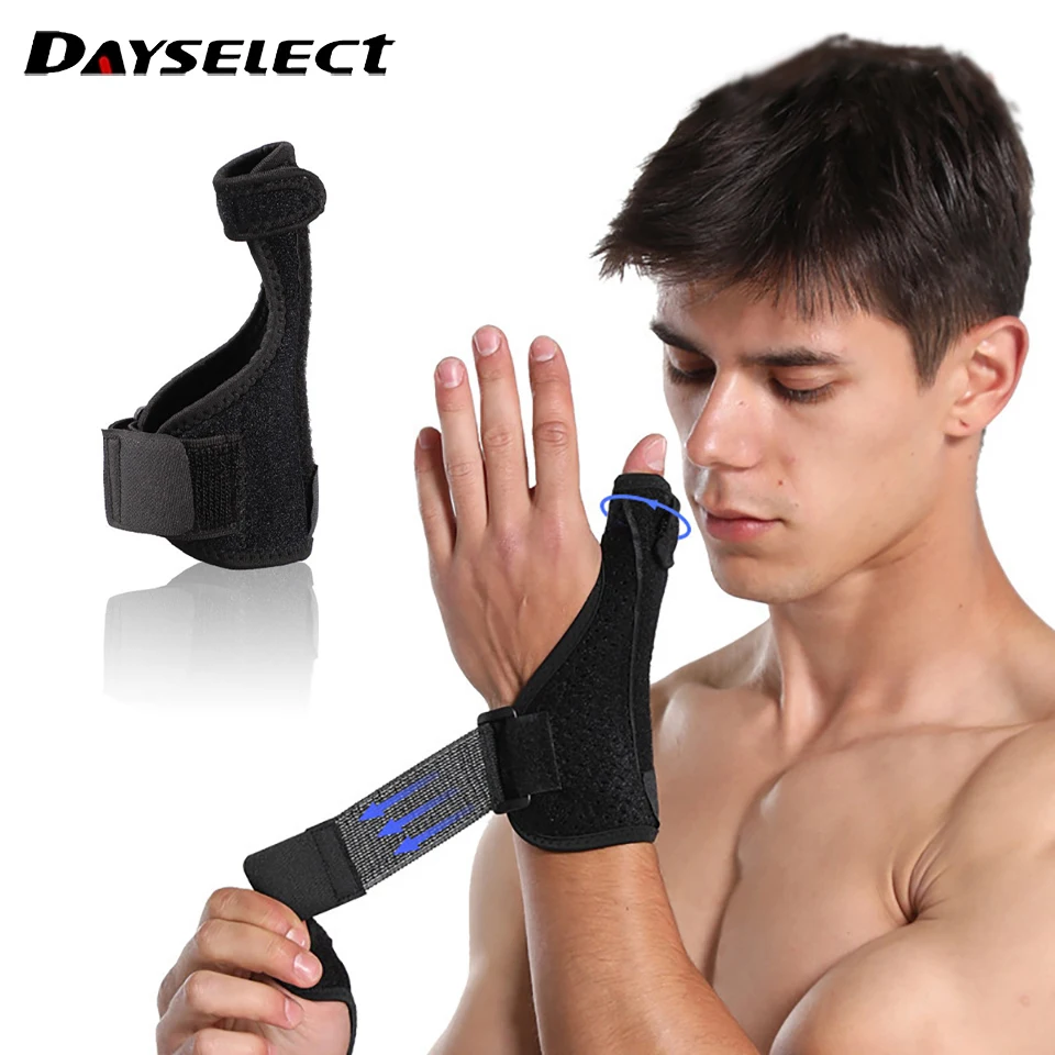 1Pcs Sports Thumb Wrist Guard Pressurized Ventilation Adjustable Finger Guard Built-in Steel Plate Support Gym Tennis Men Women