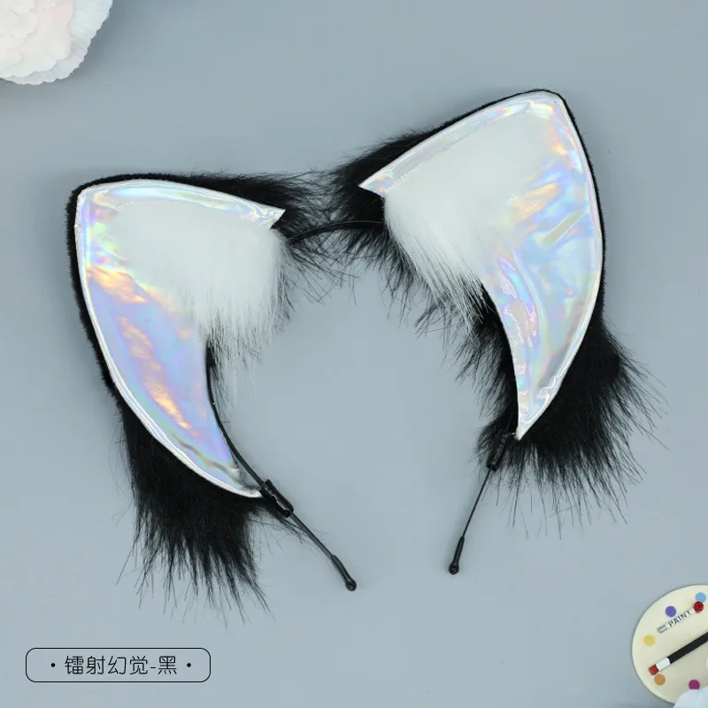 Novo estilo animal bonito de pelúcia raposa orelhas de gato gótico bandana lolita orelhas headwear peludo artificial cosplay natal acessórios para o cabelo