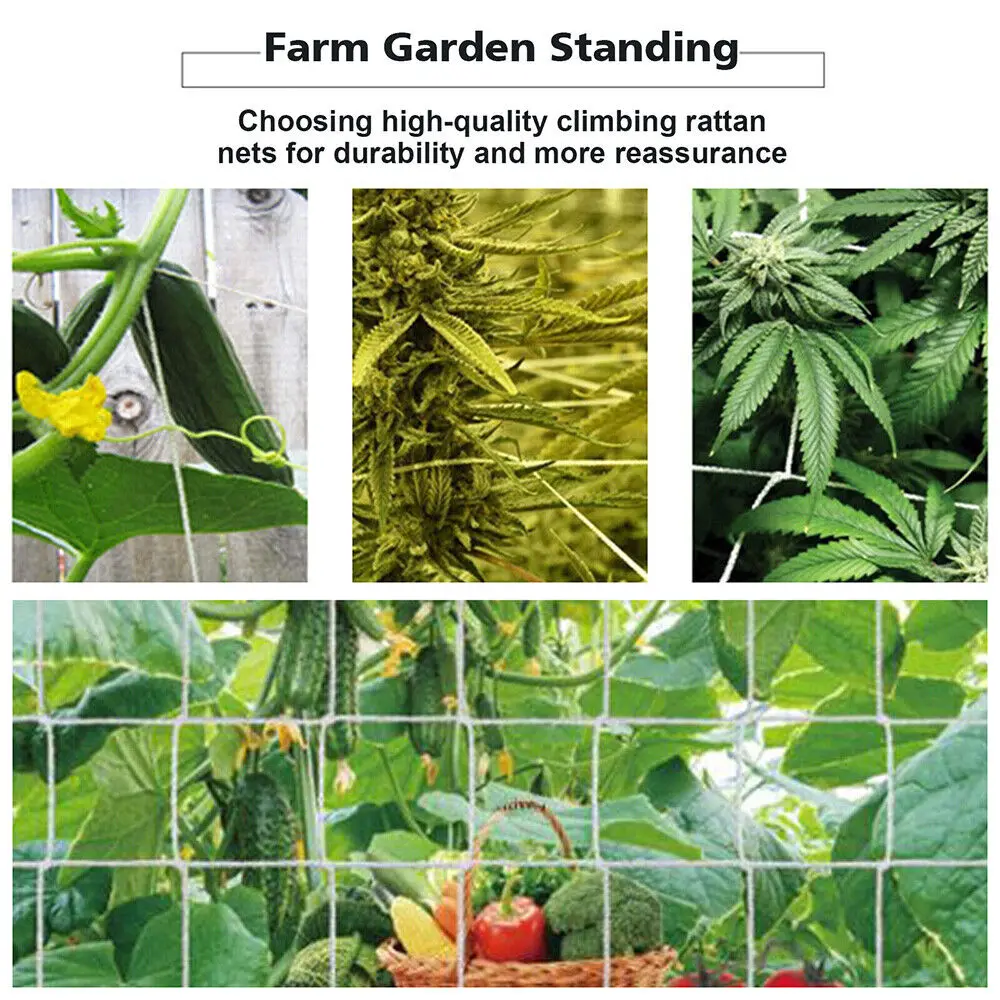 1PCS High-quality  Garden Climbing Plant Net Loofah Garden Plant Climbing Net Cucumber Vine Planting Bracke