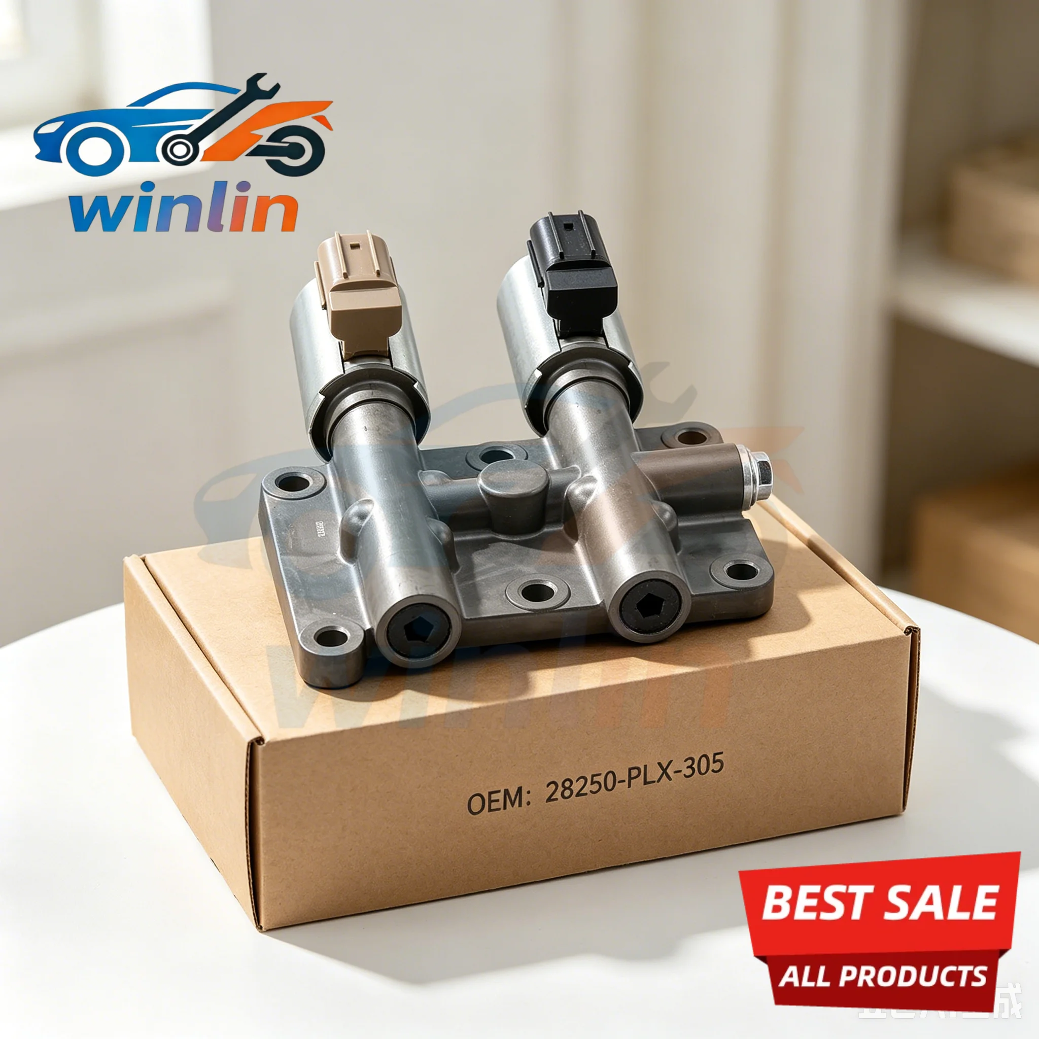 28250-PLX-305 4-Speed Automatic Transmission Dual Linear Shift Solenoid for Honda Civic ES1 ES2 1.7L 2002-2005