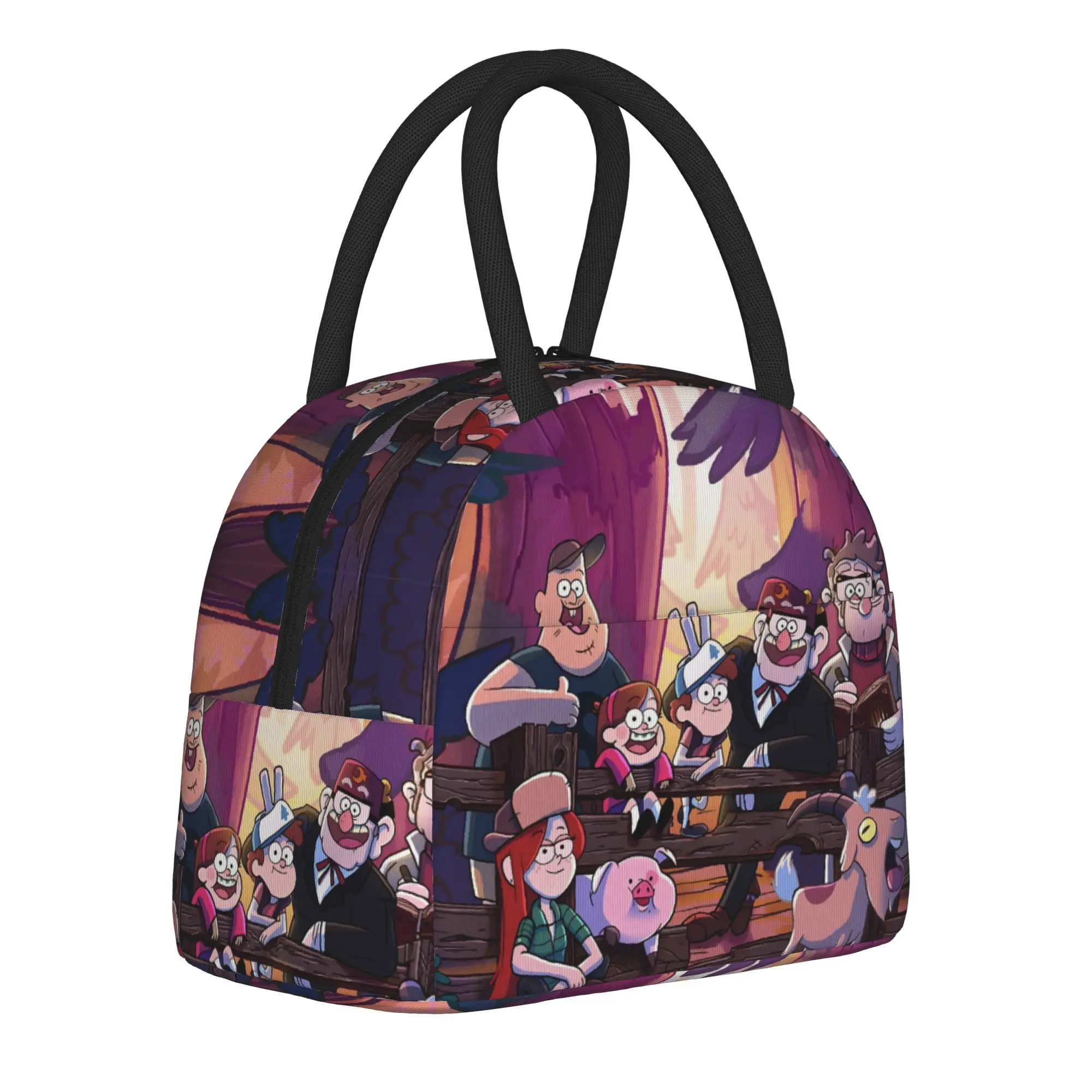 G-Gravity Falls Product Insulated Lunch Bags For Outdoor  Food Container Leakproof Cooler Thermal Lunch Boxes