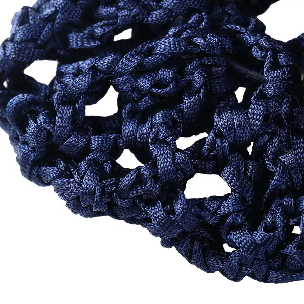 Elegant Pearl Bowknot Spring Clip Ribbon Korean Style Hair Net Cover Headwear Rhinestone Bun Snood Bank - view 4
