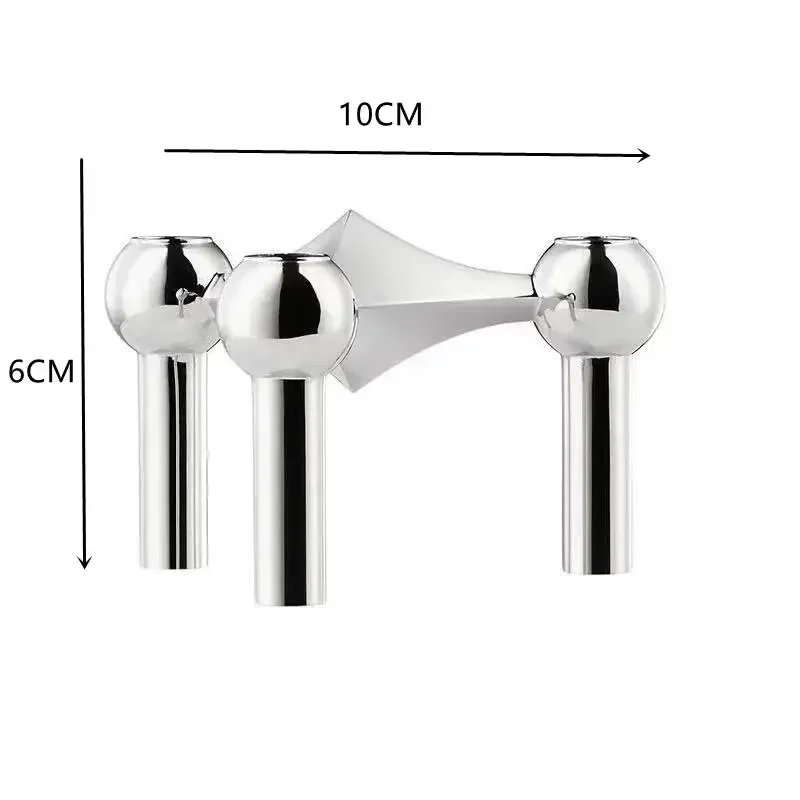 Metall Molekulare Struktur Kerzenhalter Nordic Silber Kerzenhalter Herzstück Wohnzimmer Dekoration Geschenk Home Decore Kandelaber