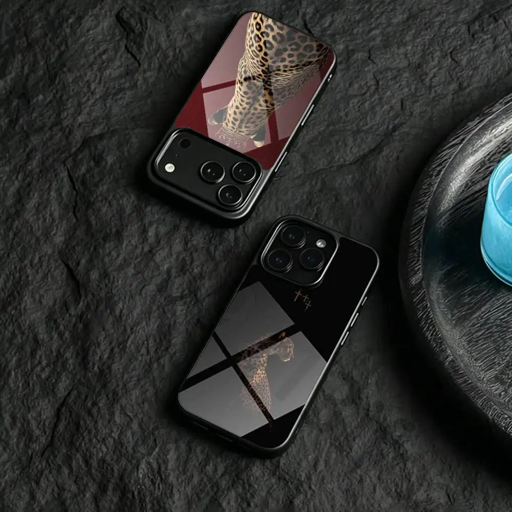 

Panther Leopard Animal Print Design Phone Case Magnetic Anti-slip For iPhone 17 16 11 12 13 14 15 Pro ProMax Plus Mini