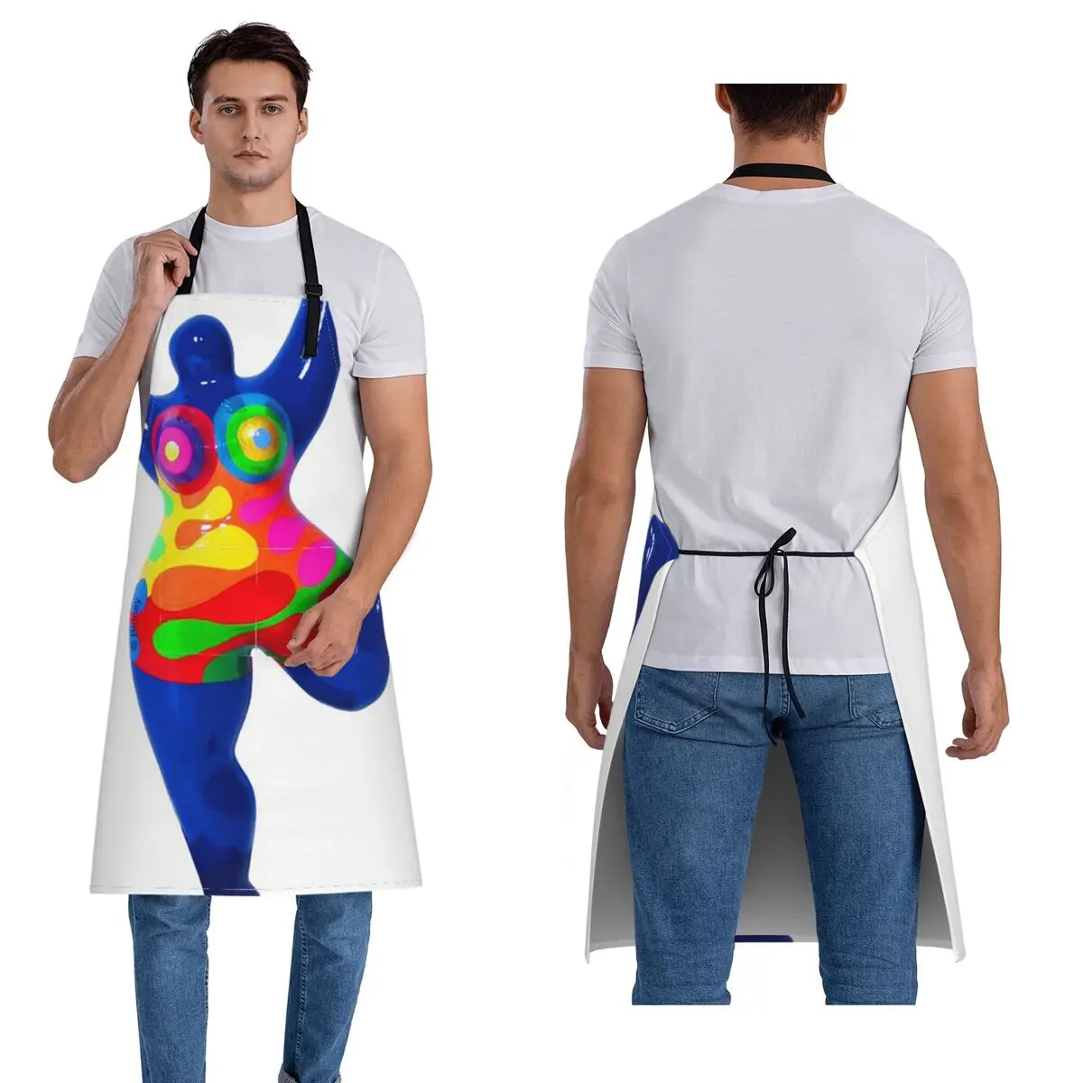 

Фартуки Blue Nana Biriney Tribute To Niki De Saint Phalle, фартуки для шеф-повара, приготовления пищи, выпечки, кухонный сарафан для уборки для женщин и мужчин