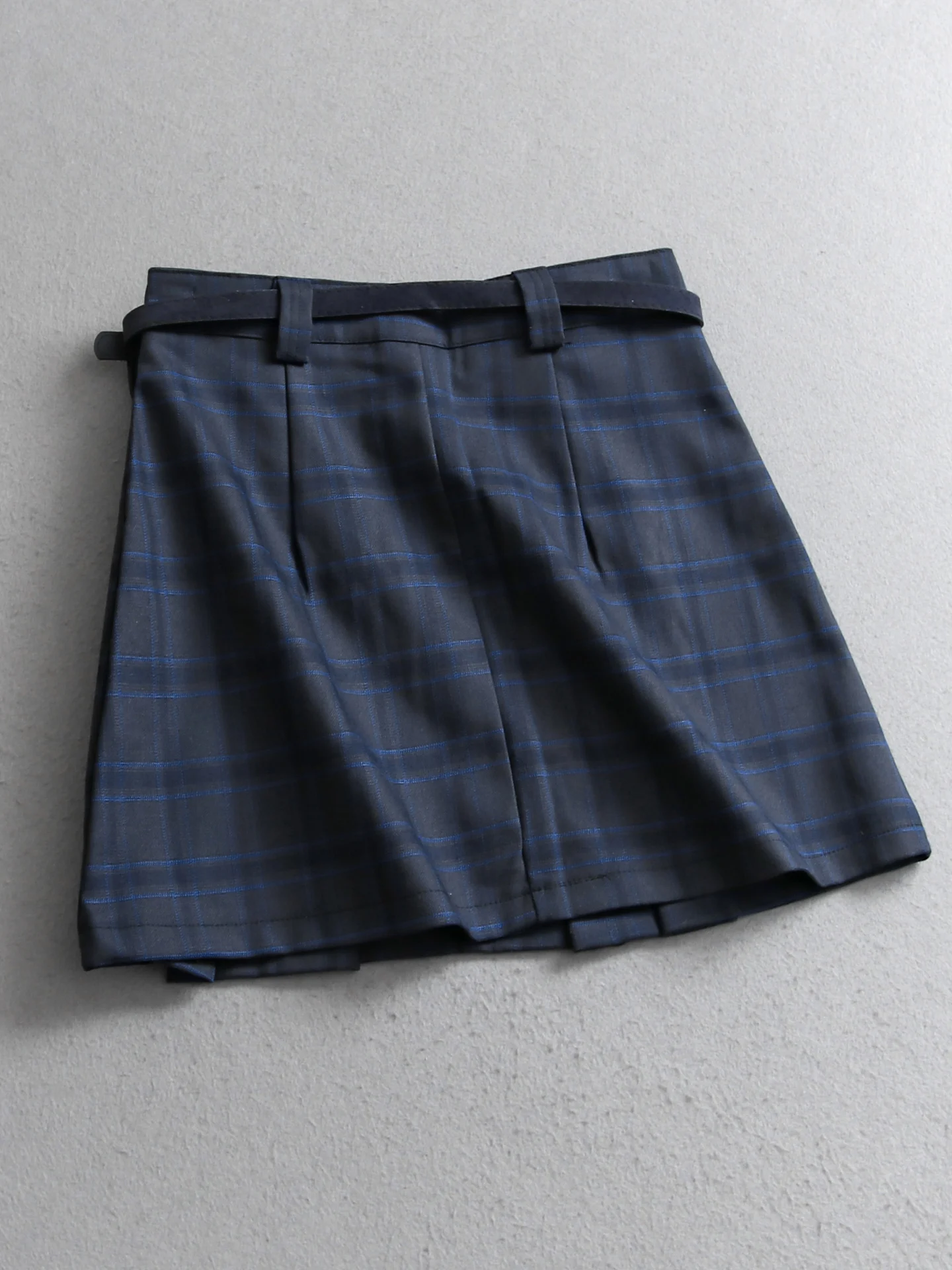 High Waist A-Line Pleated Skirt with Belt College Style Women's Dress 2025 Autumn New Arrival City Commuting Polyester Fiber