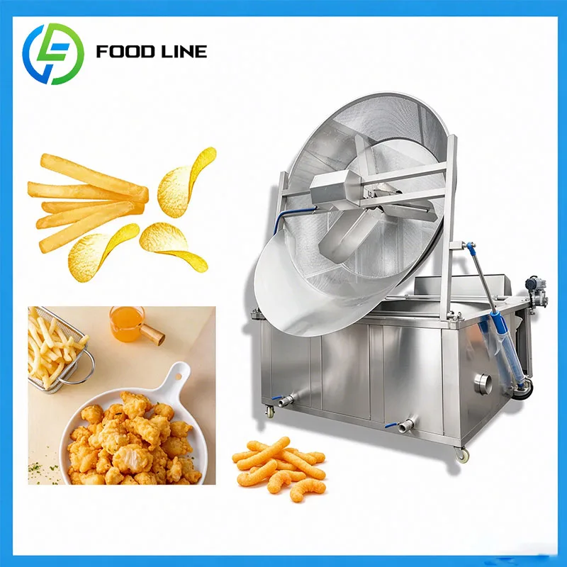 Commercial Batch Fryer Deep Fryer Automatic Stir Frying Potato Chips Banana Chips Onion Rings Snacks Customized