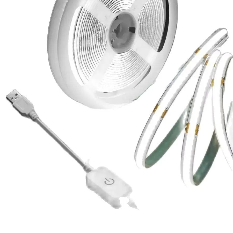 1 m-5 m USB COB LED Strip Licht 5 V 320 LEDs/m DIY TV Spiegel Backlight Flexibele Lint Tape Touch Sensor Dimbare Keuken Kamer Lamp - afbeelding 2