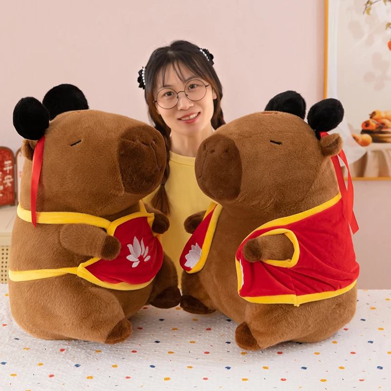 

Горячая 50 см Nezha Capybara плюшевые игрушки Kawaii милая капибара мягкие животные аниме мягкая подушка игрушка декор комнаты детский подарок на день рождения