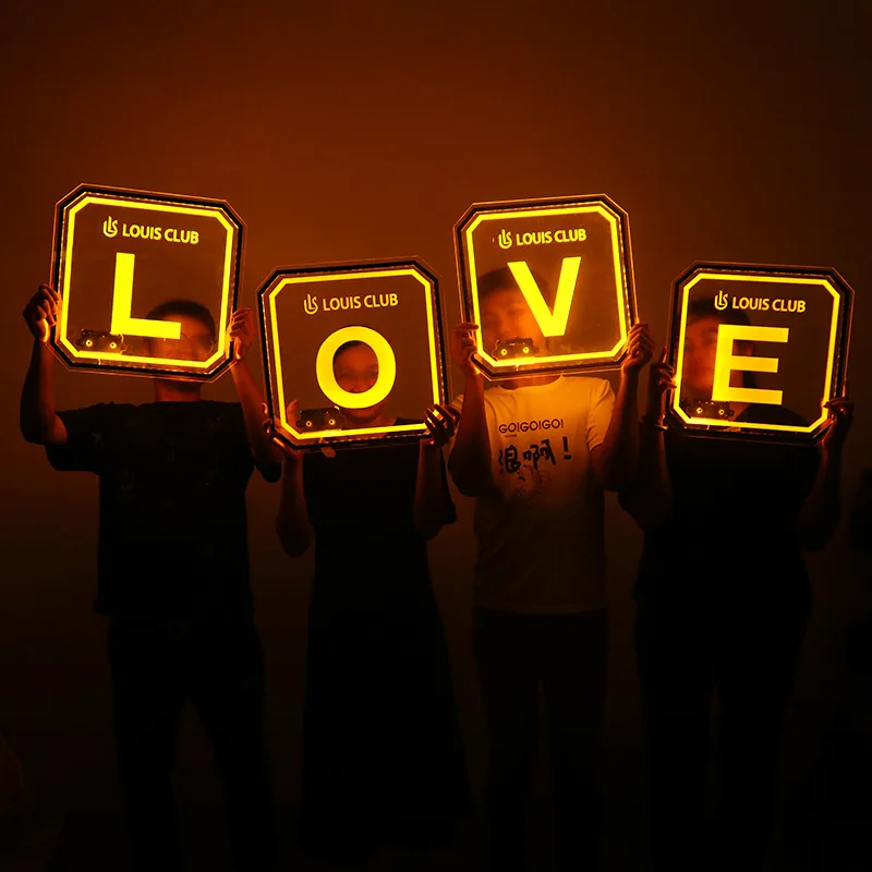 

Bar KTV wine props luminous placards night hand placards big coffee descend personalized creative luminous letter signs