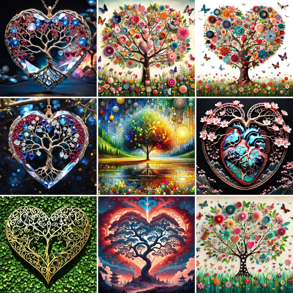 Fantasy Tree Printed Fabric 11CT Cross-Stitch Kit Embroidery DMC Threads Handmade Painting Hobby Handiwork Magic Sales Package