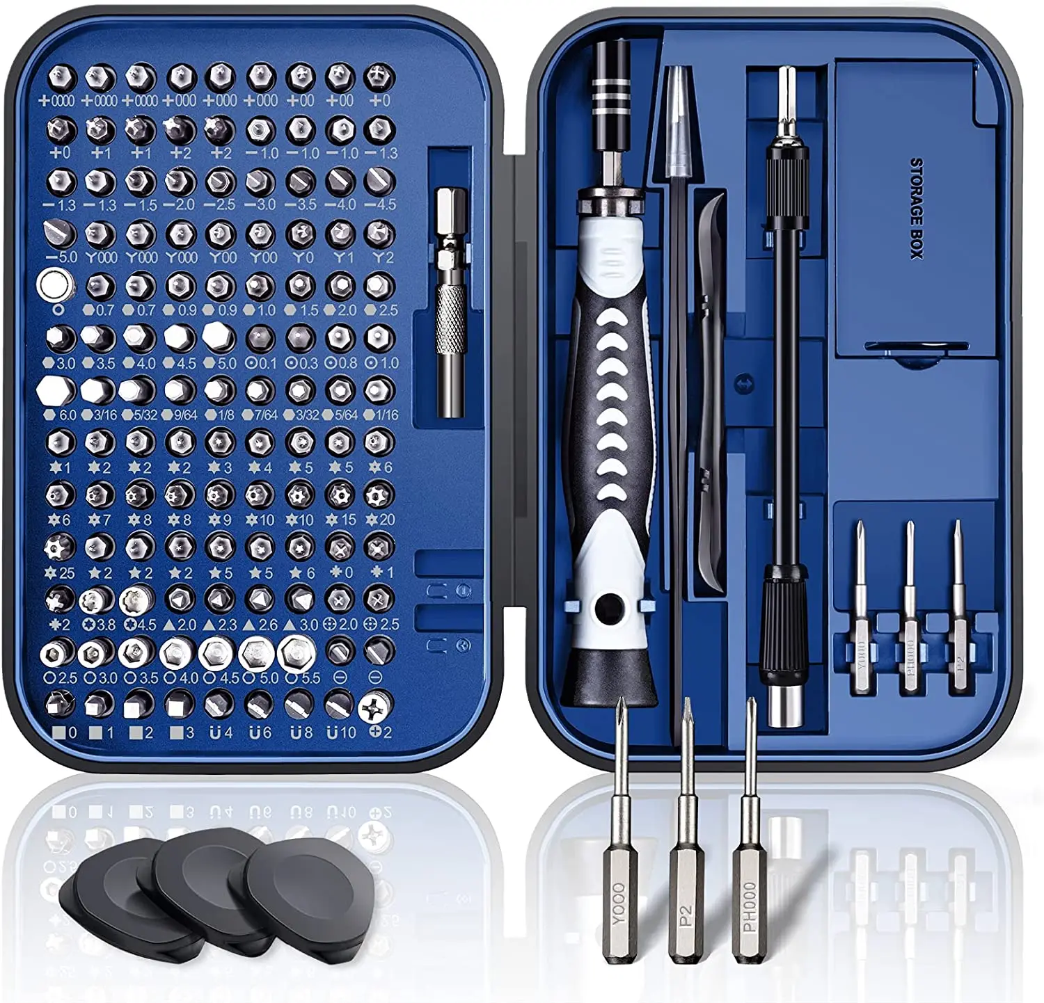 

Upgraded Precision Screwdriver Set 130 in 1 Repair Tool Kit Magnetic Screwdriver Kit with Mini Built-in Box for Electronics